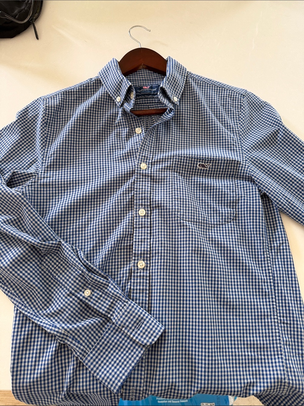 Vineyard Vines Blue Gingham Button-Down Shirt